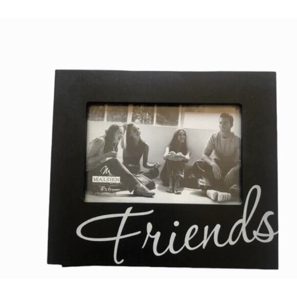 Malden International Other - Malden “Friends” Black Picture Frame 4x6 Script Quote Photo Frame Horizontal